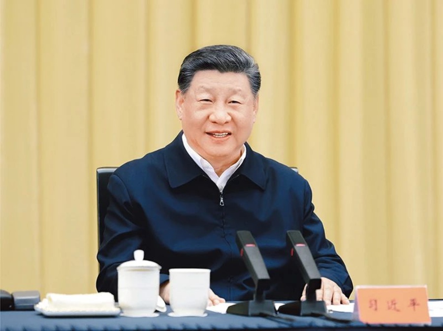 2025年4月30日上午，中共中央總書記、國家主席、中央軍委主席習近平在上海主持召開部分省區(qū)市“十五五”時期經(jīng)濟社會發(fā)展座談會并發(fā)表重要講話。 新華社記者 王曄攝.jpg